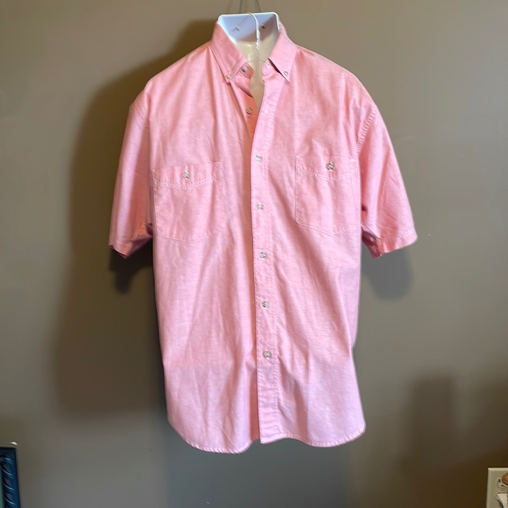 Eddie Bauer Men’s Short Sleeve Salmon Oxford Size XLT